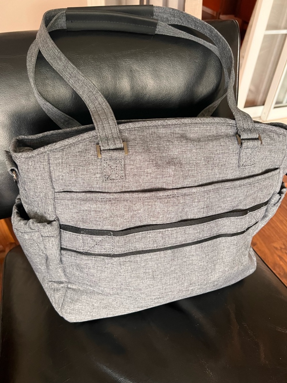 Lug Windjammer Tote Gray Quilted Travel Bag Organizer Lightweight Missing Strap - Picture 5 of 16